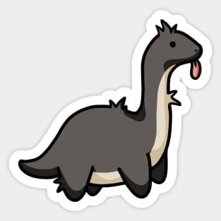 Cute burnt dino, derpy long neck, Dinosaurus. Sticker